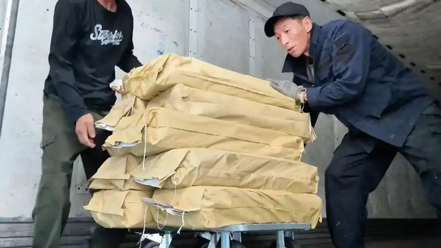 КПП Сюнькэ впервые осуществил импорт замороженной рыбопродукции из России