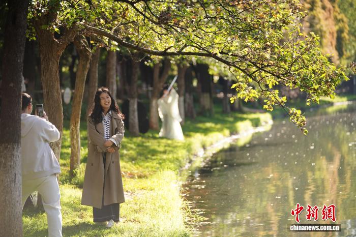 Красота Куньмина в начале зимы привлекает горожан