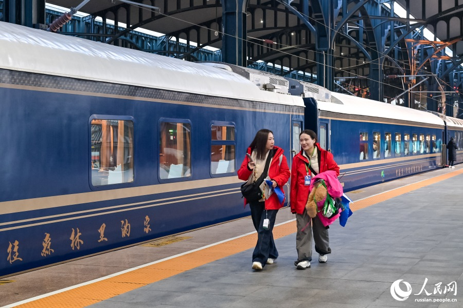 На северо-востоке Китая провели пробный запуск туристического поезда «Ичунь»