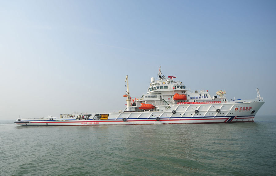 Китай: самое передовое морское спасательное судно начало дежурить в северных морских акваториях страны (4)