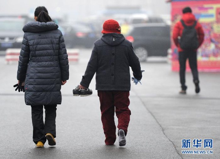 Сильный смог и моросящий дождь в Пекине стали причинами столкновений более 100 автомашин  (4)