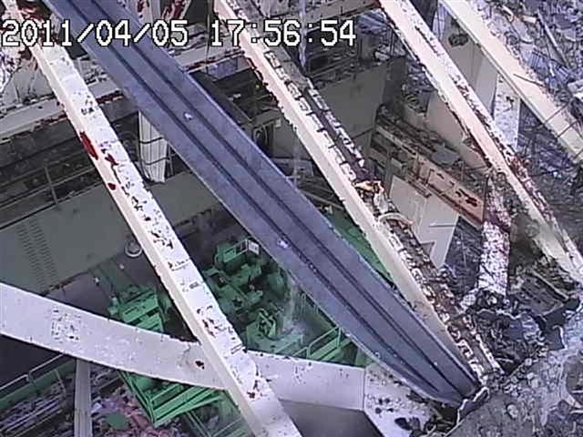 Внутреннее изображение 4 блока АЭС «Фукусима».