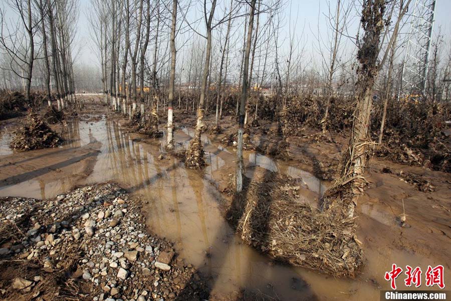Восстановилось сообщение по железной дороге, поврежденной в результате обрушения плотины водохранилища Цюйтин в Северном Китае (5)