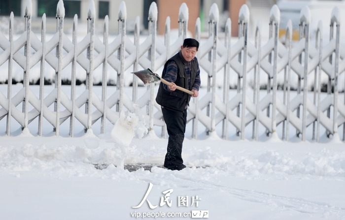 На многие районы Цзянсу обрушился снегопад  (13)