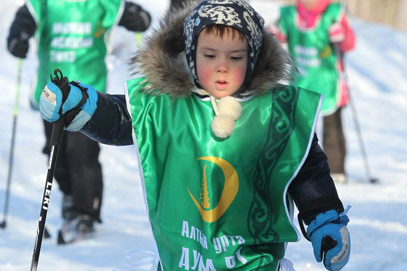 Соревнования "Лыжня Ислама" в Казани