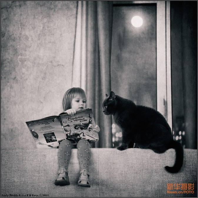 Девочка и кот: удивительный фотопроект от Andy Prokh (19)