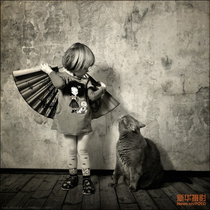 Девочка и кот: удивительный фотопроект от Andy Prokh (15)