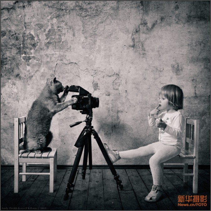 Девочка и кот: удивительный фотопроект от Andy Prokh (6)