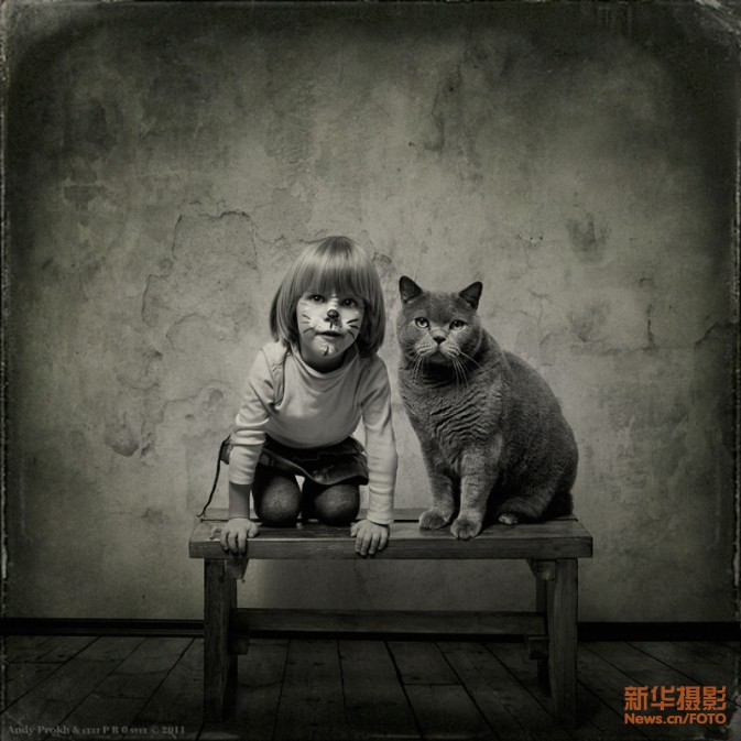 Девочка и кот: удивительный фотопроект от Andy Prokh (4)