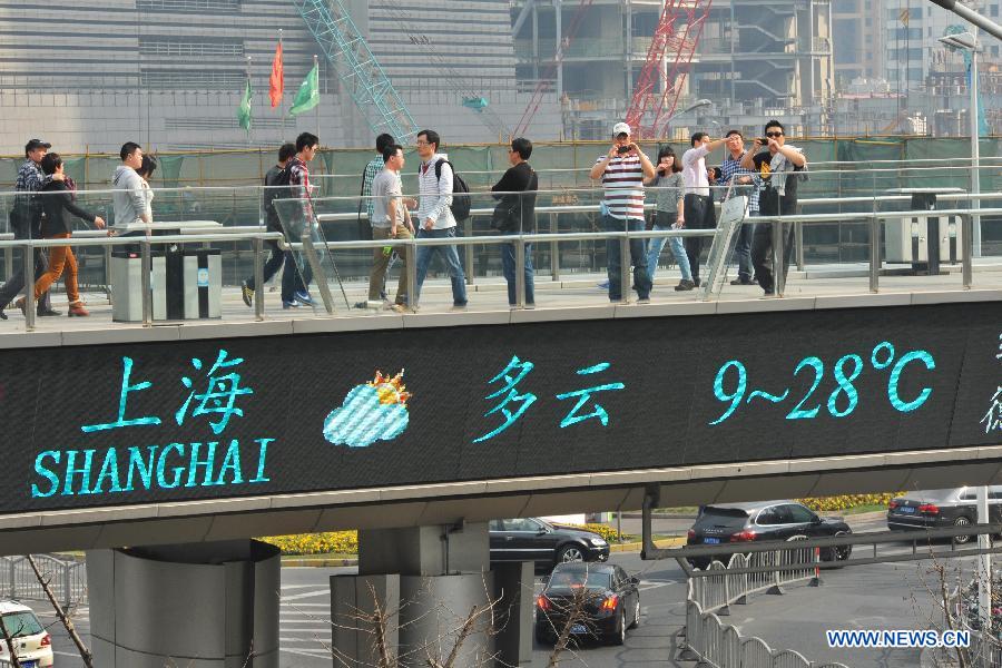 Максимальная температура воздуха в Шанхае достигла рекордного показателя за аналогичный период последних почти сто лет