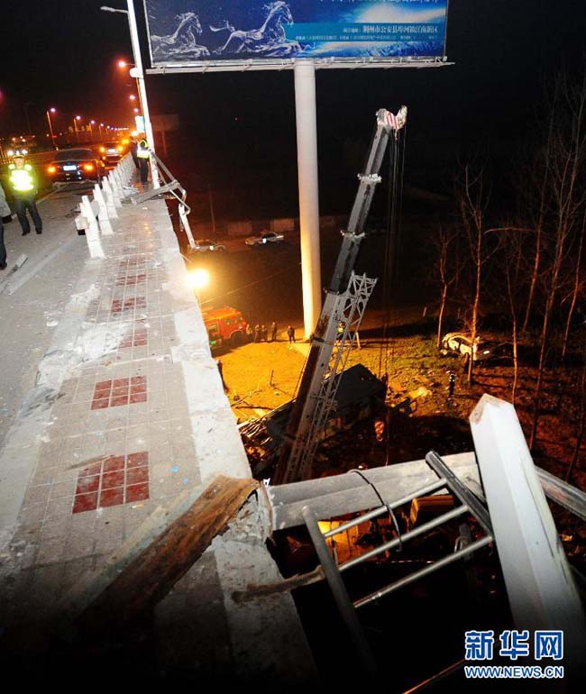 Двухэтажный автобус упал с моста, 14 человек погибли (3)