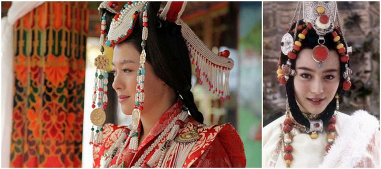 Актрисы в одежде тибетского стиля, кто красивее? (3)