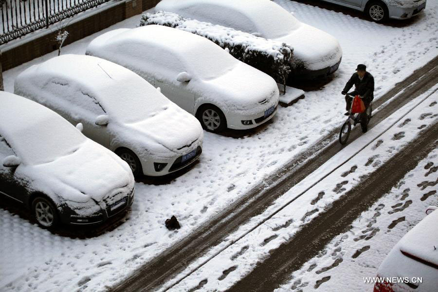 В Пекине выпал весенний снег, который очистил воздух столицы от загрязнений (17)