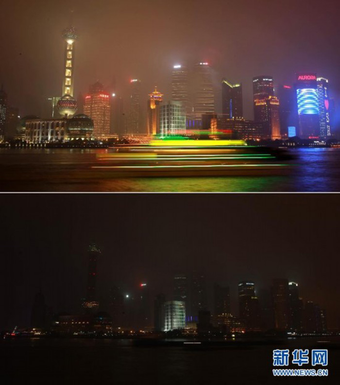 "Час без света" по всему Китаю! (9)