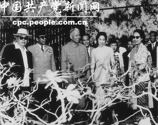 С 12 апереля по 16 мая 1963 года Ван Гуанмэй в качестве супруги бывшего председателя Китая Лю Шаоци, в сопровождении Лю Шаоци посетила 4 южно-восточные азиатские страны, включаяс Индонезию. Это первый раз, когда председатель КНР совершил визит со своей супругой. На фото: Лю Шаоци, Ван Гуанмэй и Чжэн И вместе посещает индонезийский ботанический сад.