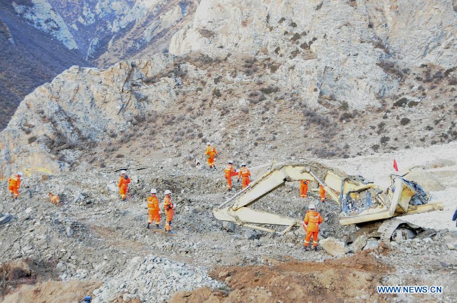 В Тибете 83 рабочих погребены под оползнем (6)