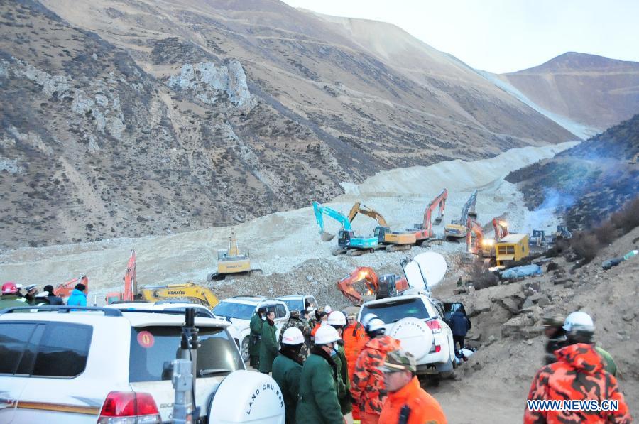 В Тибете 83 рабочих погребены под оползнем (8)