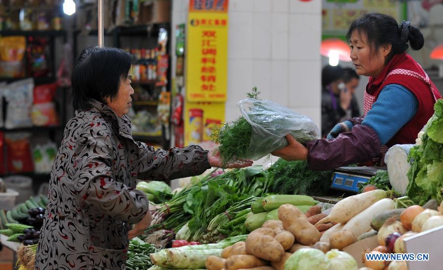 В марте в Китае темп роста индекса потребительских цен замедлился до 2,1 процента (2)