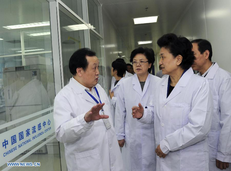 Лю Яньдун призвала средствами науки реагировать на распространение вируса птичьего гриппа H7N9