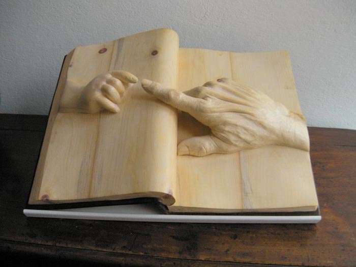 Удивительно! Скульптурные книги от Nino Orlandi (12)