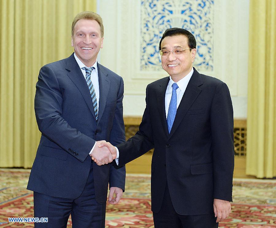 Ли Кэцян встретился с первым вице-премьером России Игорем Шуваловым (2)