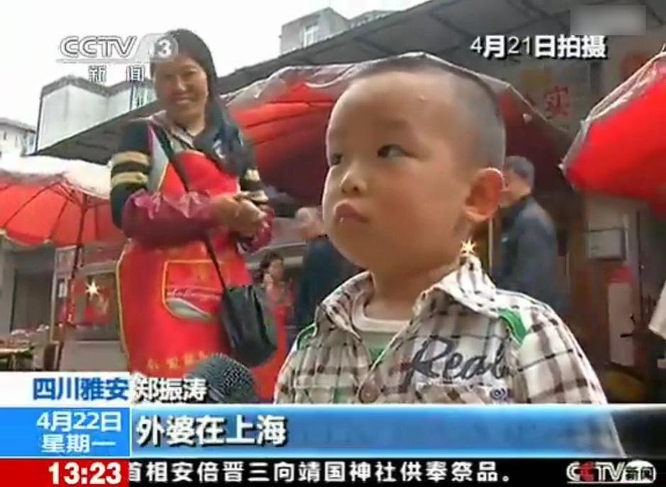 Маленький мальчик из города Яань привлек к себе всеобщее внимание в телеинтервью (6)