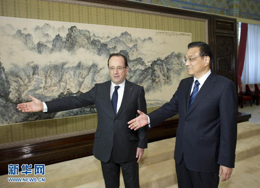 Премьер Госсовета КНР Ли Кэцян встретился с президентом Франции Франсуа Олландом (2)