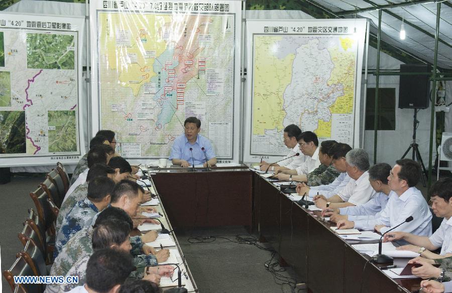 Председатель КНР Си Цзиньпин призвал к форсированному восстановлению пострадавшей от землетрясения провинции Сычуань (4)