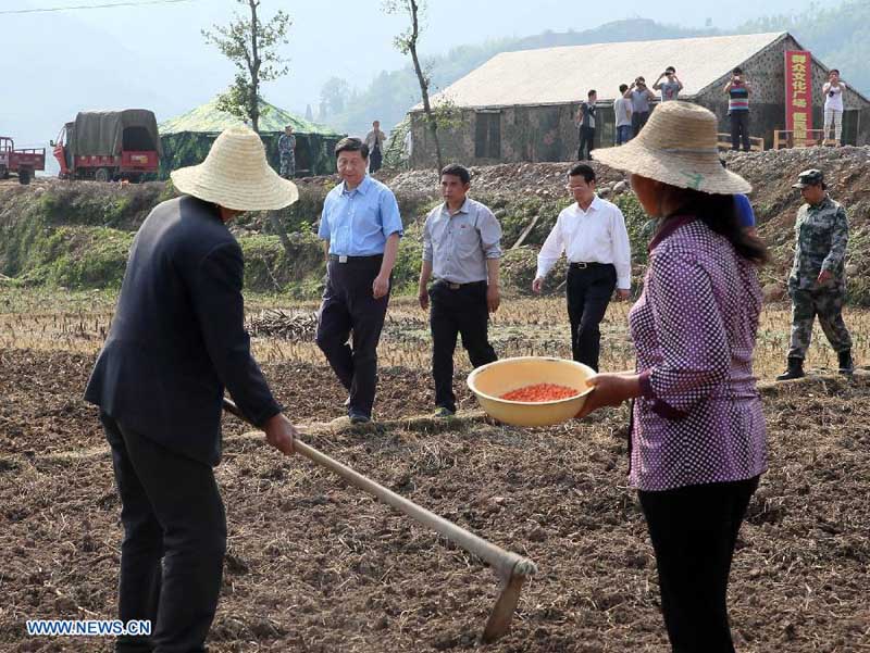 Председатель КНР Си Цзиньпин призвал к форсированному восстановлению пострадавшей от землетрясения провинции Сычуань (5)