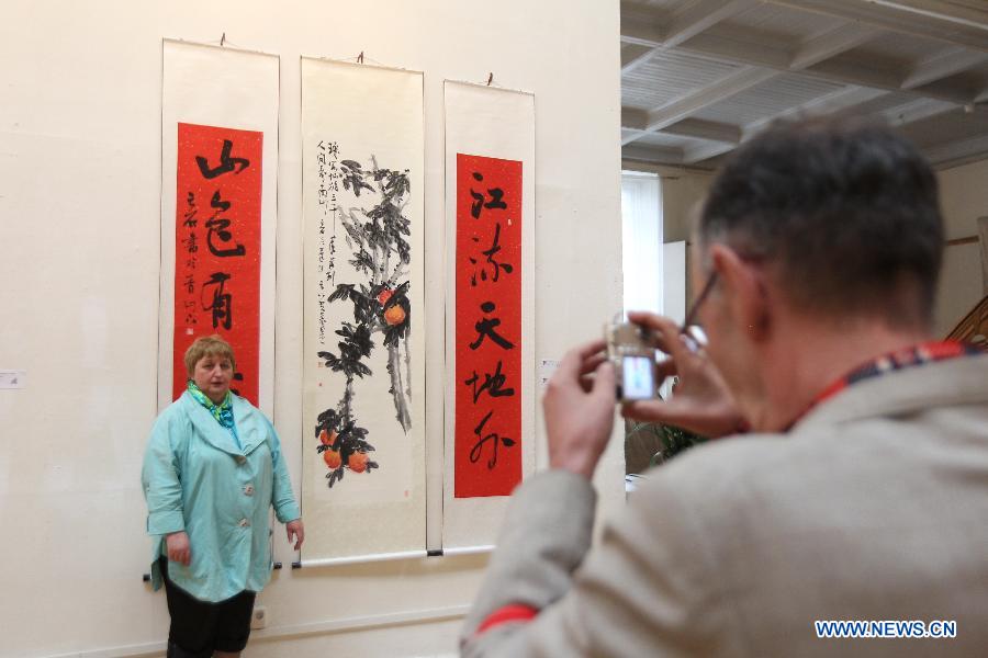 В Санкт-Петербурге РФ открылась выставка китайской каллиграфии (2)