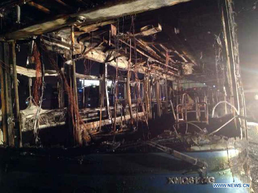 Число погибших в результате возгорания автобуса в Сямэне возросло до 47 человек, еще 34 были ранены (2)