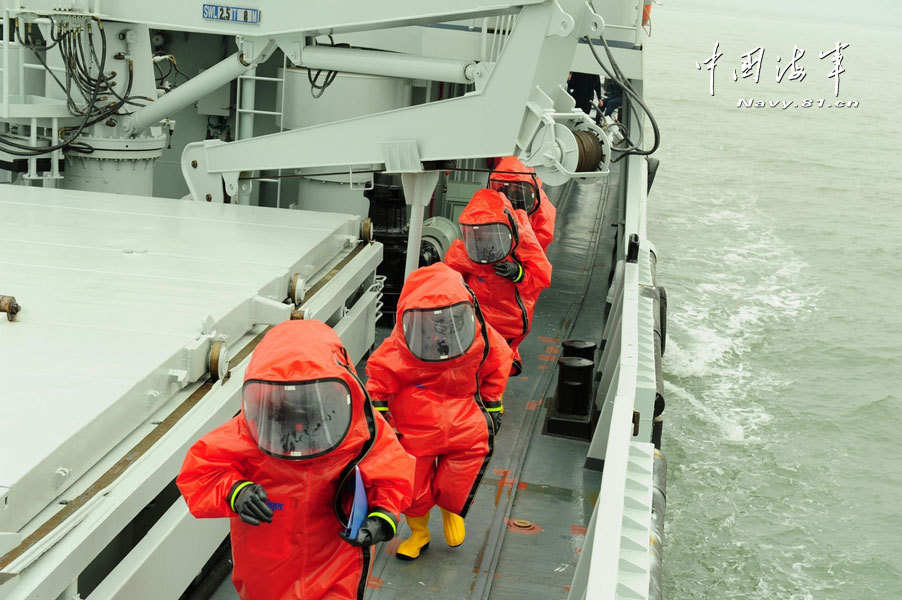 В Китае появился первый морской аварийно-спасательный отряд по предотвращению угрозы ядерного, химического и биологического нападения (2)