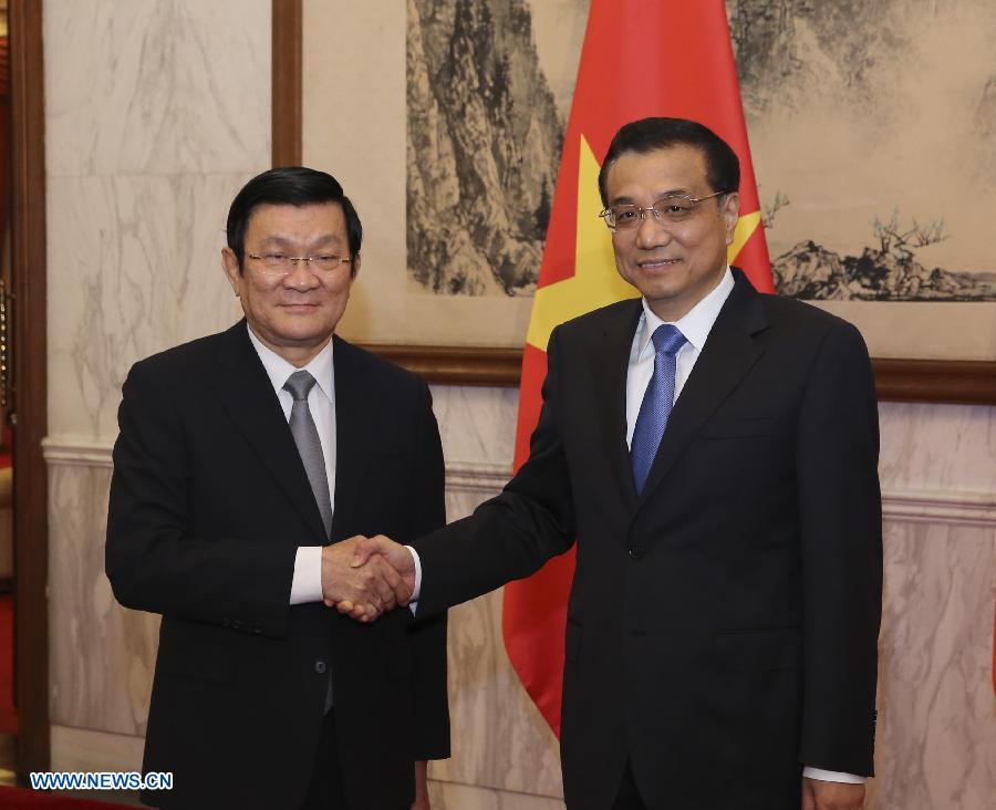 Ли Кэцян встретился с президентом Вьетнама Чуонг Тан Сангом