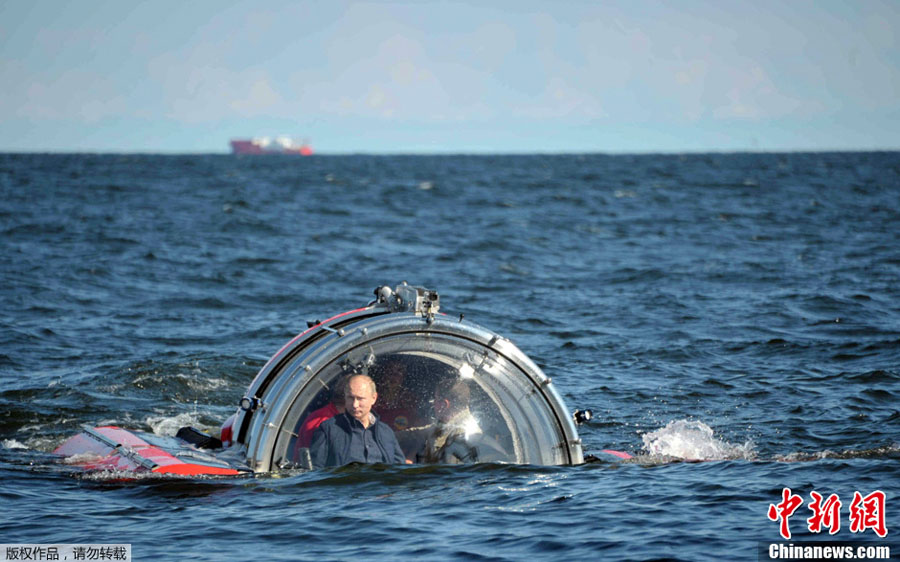 Путин погрузился на дно Балтийского моря в батискафе (2)