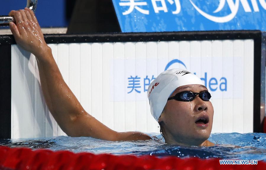Лю Цзигэ завоевала "золото" в плавании на 200 м баттерфляем на 15-м чемпионате мира по водным видам спорта (7)