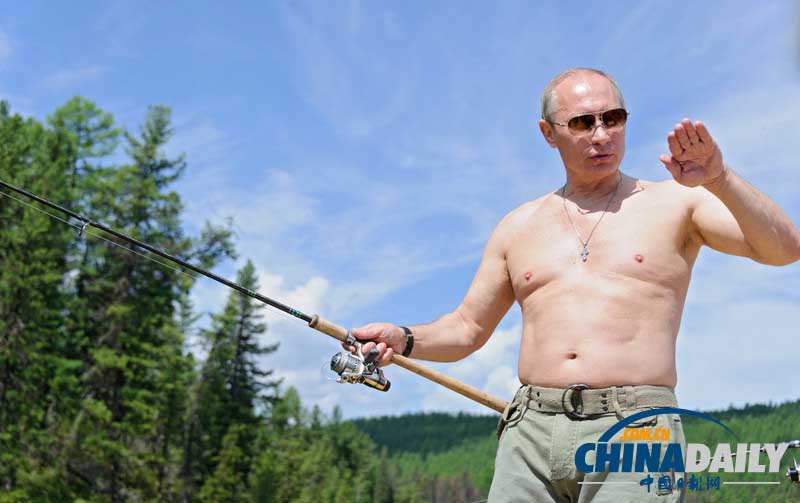 26 июля 2013 года президент России Владимир Путин на рыбалке в Туве.