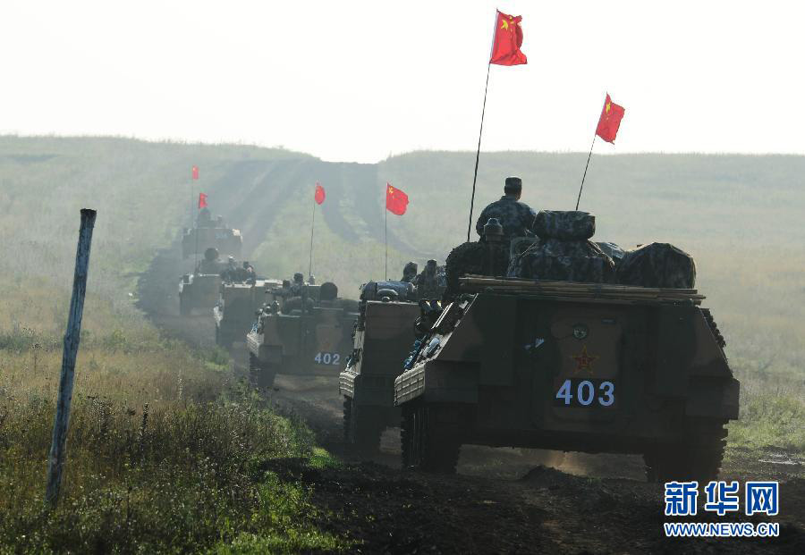 Китайские и российские войска провели тренировку практических действий (4)