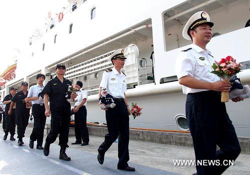Китайский корабль "Хайсюнь-01" вернулся в Шанхай после посещения Австралии и еще 3 стран Юго-Восточной Азии (2)