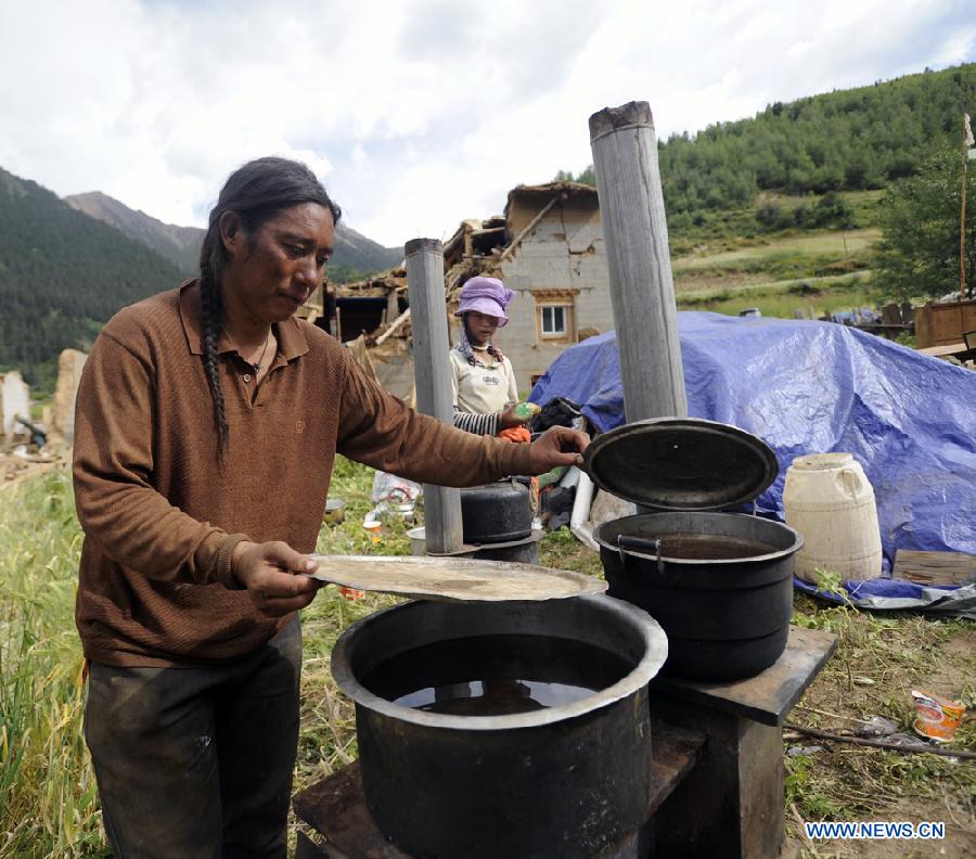 Пострадавшие от землетрясения жители Тибета получили необходимые для жизни условия (4)
