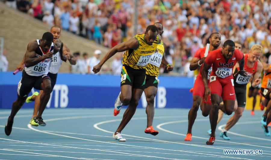 Мужская сборная Ямайки завоевала "золото" на Чемпионате мира по легкой атлетике в эстафете 4х100 м (3)