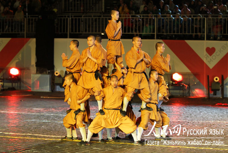 Шаолиньские боевые искусства были продемонстрированы на международном военно-музыкальном фестивале «Спасская башня» в Москве (6)
