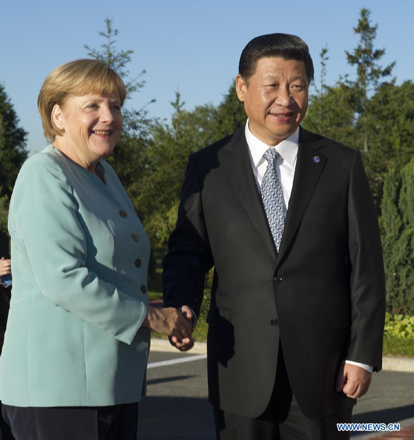 Си Цзиньпин встретился с канцлером Германии (2)