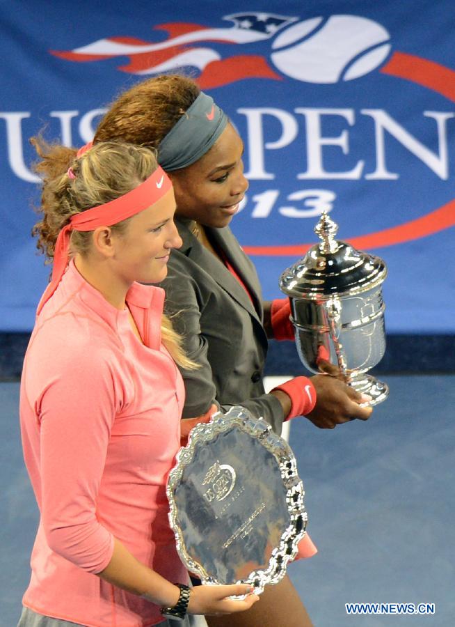 В финале Открытого чемпионата США по теннису В. Азаренко проиграла С. Уильямс (10)