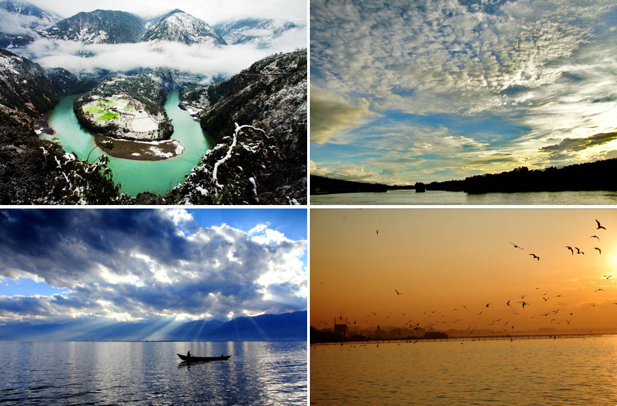 Естественные ландшафты провинции Юньнань: Озера и реки