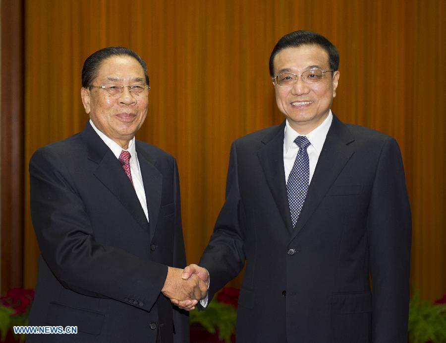 Ли Кэцян встретился с президентом Лаоса