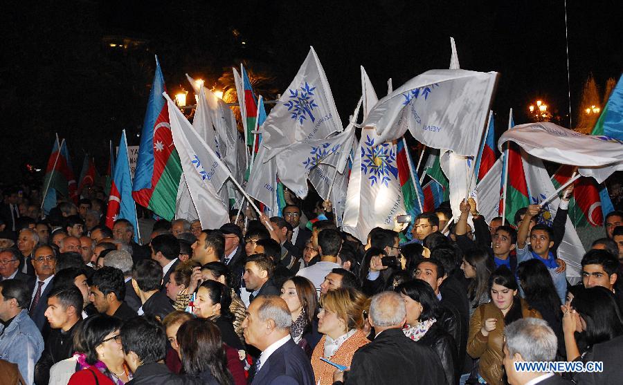 И. Алиев побеждает на президентских выборах в Азербайджане -- экзит-пол