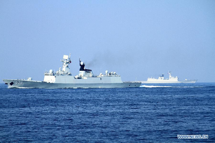 В Желтом море прошли учения с ракетными стрельбами Северо-Китайского флота НОАК  (2)