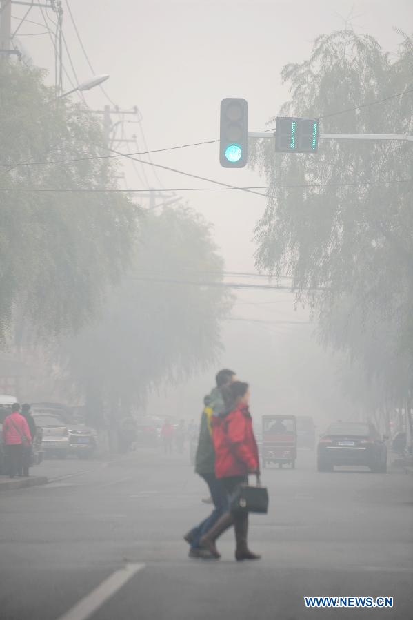 Из-за серьезного загрязнения воздуха в Харбине прекращены занятия в начальных и средних школах (2)