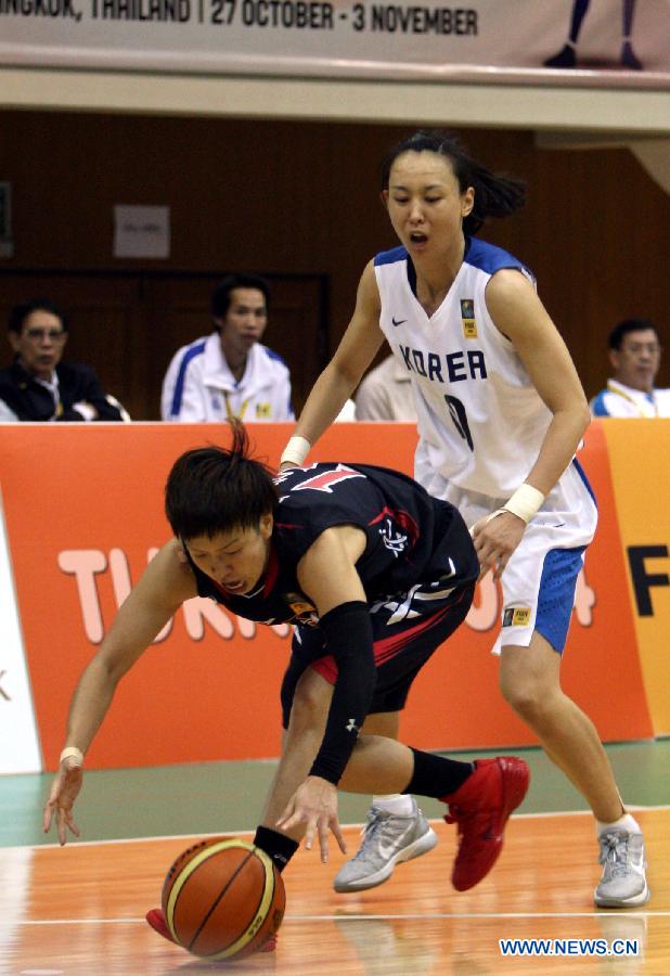 Чемпионат Азии по баскетболу среди женщин: Китай разгромил Индию; Япония одолела Республику Корея (13)