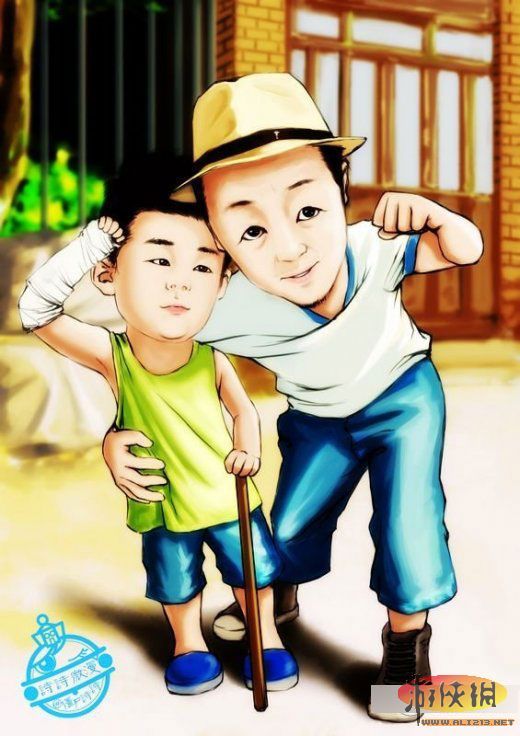 Карикатуры на участников популярной китайской ТВ-программы «Папа, куда мы идём?» (4)